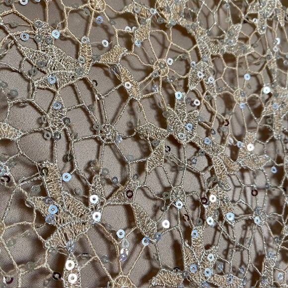 Exquisite Kay Unger Dress sz 6 taupe fall wedding guest mother of - Picture 5 of 14